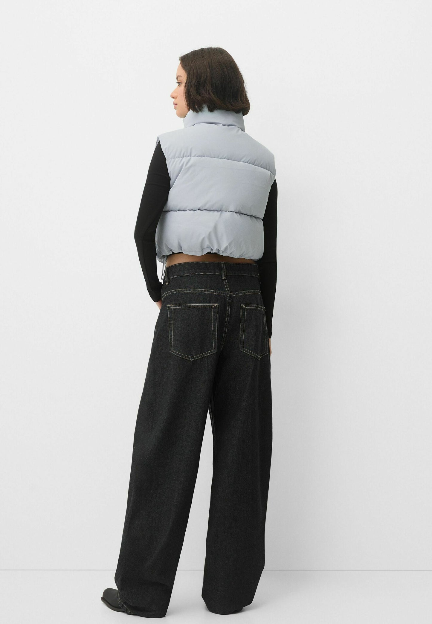 Bershka - CROPPED PUFFER - Veste sans manches