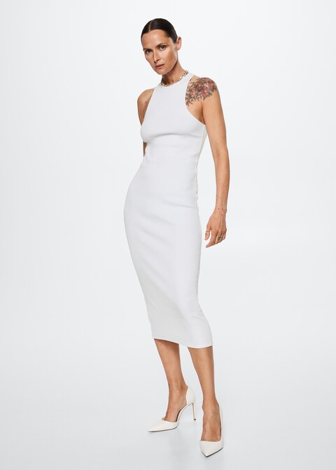 Ribbed cotton dress