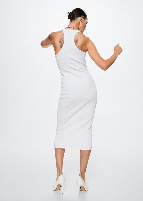 Ribbed cotton dress