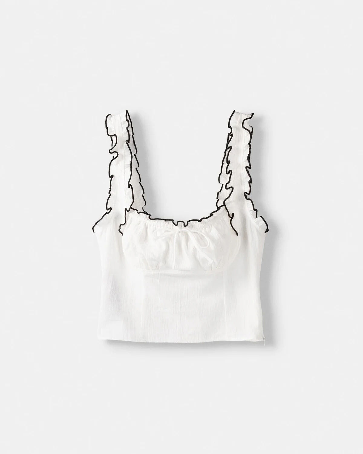 Ruffled Edge Crop Top