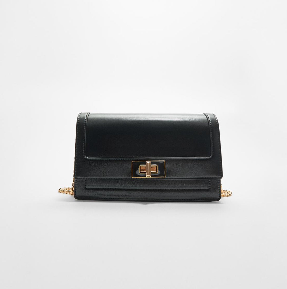Crossbody bag with flap and painted closure