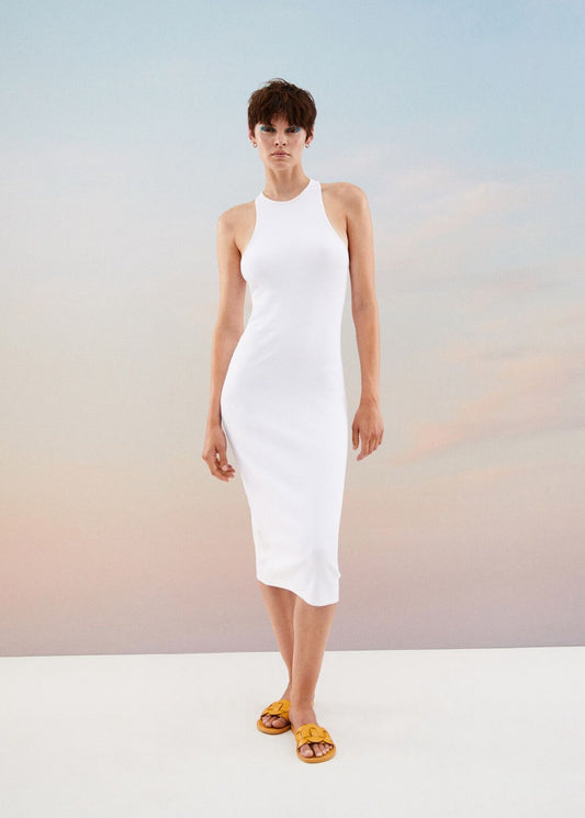 Ribbed cotton dress